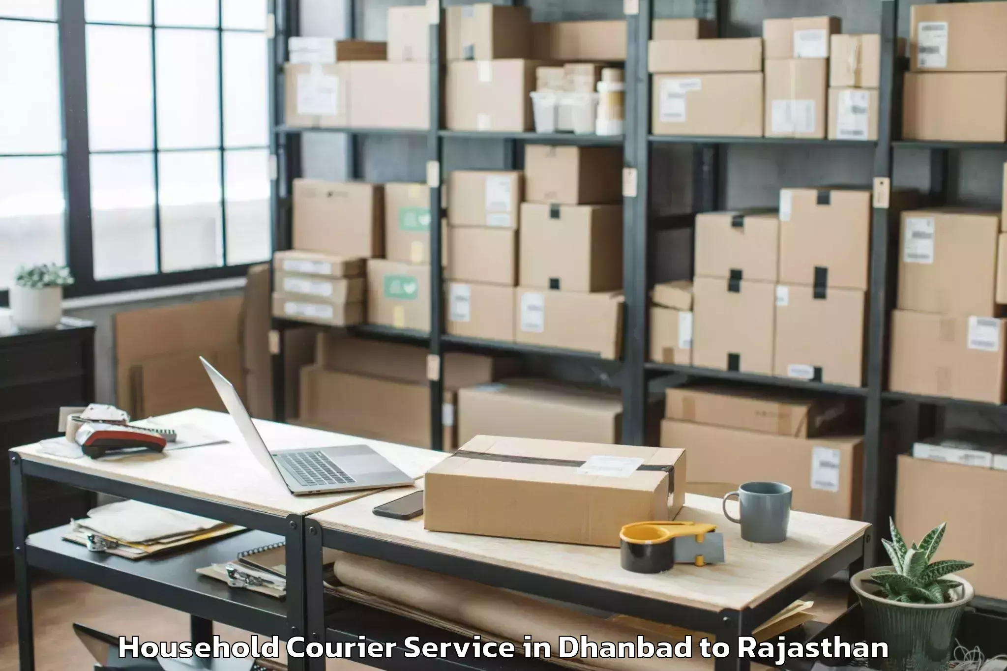 Book Dhanbad to Abhaneri Household Courier Online